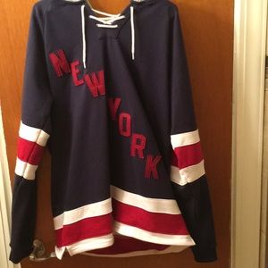 New York hockey jersey hoodie (Worn one time)